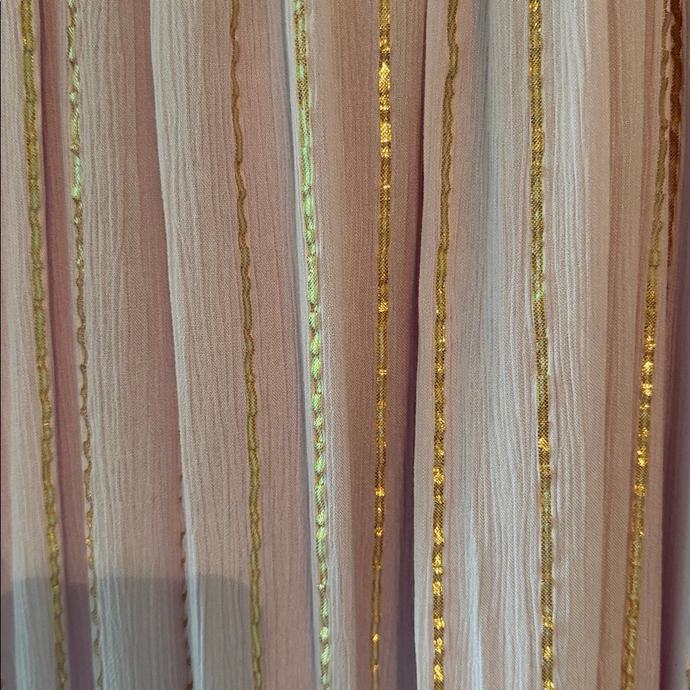 En Creme light purple Maxi Dress with Gold Sequin Stripes - Picture 4 of 4